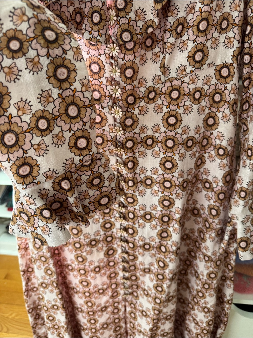 Zimmermann Floral Ruffle Midi Dress - Picture 5 of 8